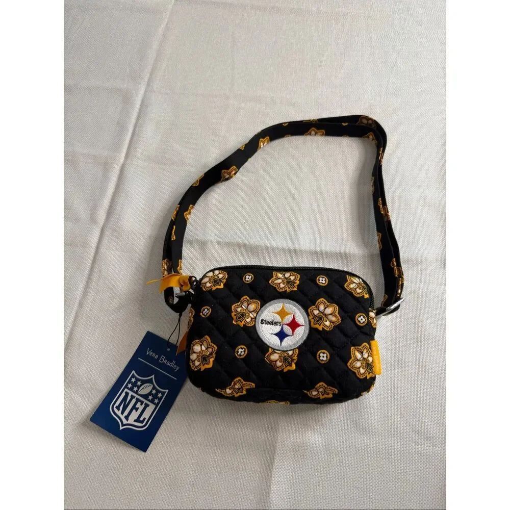 NWT Vera Bradley Steelers Small Stadium Purse Handbag New